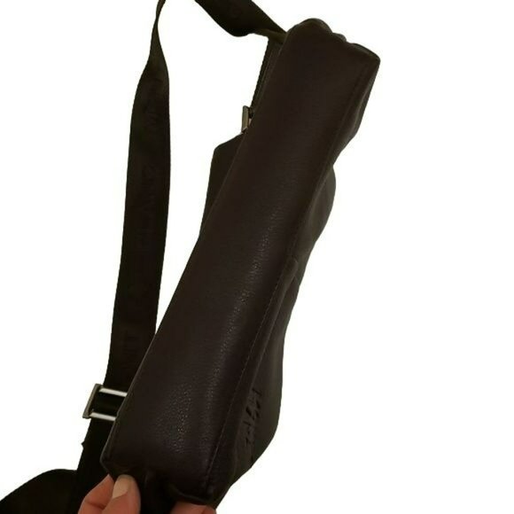 Mont Blanc Messenger Crossbody Bag Shoulderbag Purse Laptop Bag Leather Brown - Picture 9 of 14